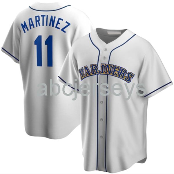 

edgar martinez #11 white baseball jersey xs-6xl, Black