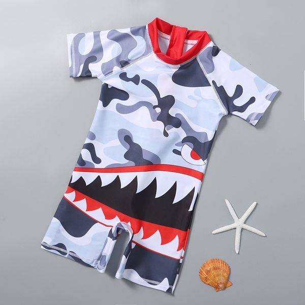 

children' swimsuit boy cute ins camouflage girl baby one piece sunscreen swimsuit little princess swimsuit, Red;black