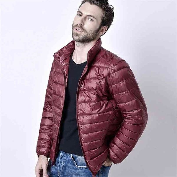 Winter Männer Ultraleichte Jacke Weiße Ente Daunenjacke Männer Daunenjacken Im Freien Winter Männliche Casual Daunenjacke Mantel 210916