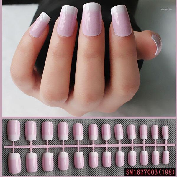 

24pcs/set fake nails tips finish summer party nail art decor sswell1, Red;gold