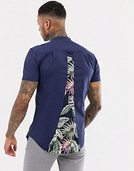 

men's casual shirts siksilk grand short-sleeved slim shirt, White;black