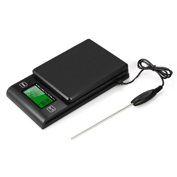 

digital coffee scale multi-function with timer temperature probe lcd monitor 2000g / 1g bathroom & kitchen scales