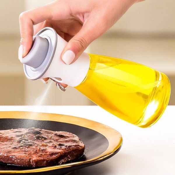 

storage bottles & jars push-type oil spray bottle seasoning dust-proof glass sprayer barbecue accessories kitchen cooking tools
