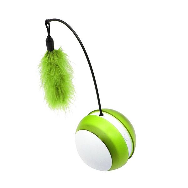 

cat toys funny pet cats catching toy with feather tumbler luminous vocal rolling ball teaser interactive for