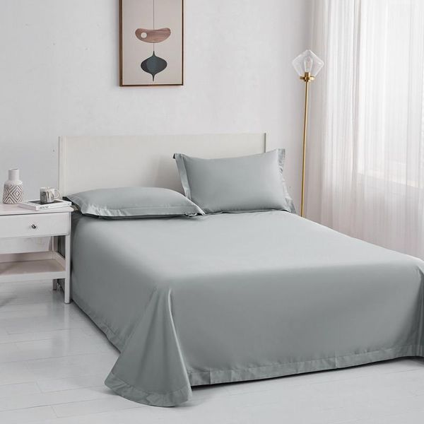 

sheets & sets bed sheet set queen size long-staple cotton satin solid color simple nude sleeping skin-friendly bedding wholesale