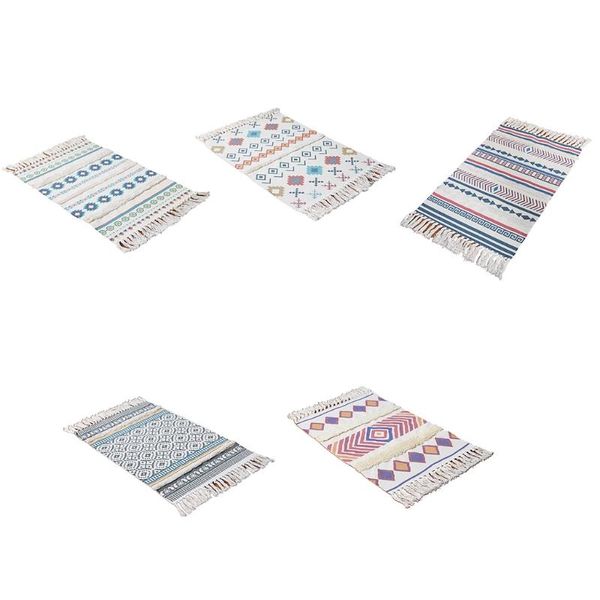 

carpets bohemian woven cotton carpet rug bedside rugs geometric floor mat living room bedroom pad