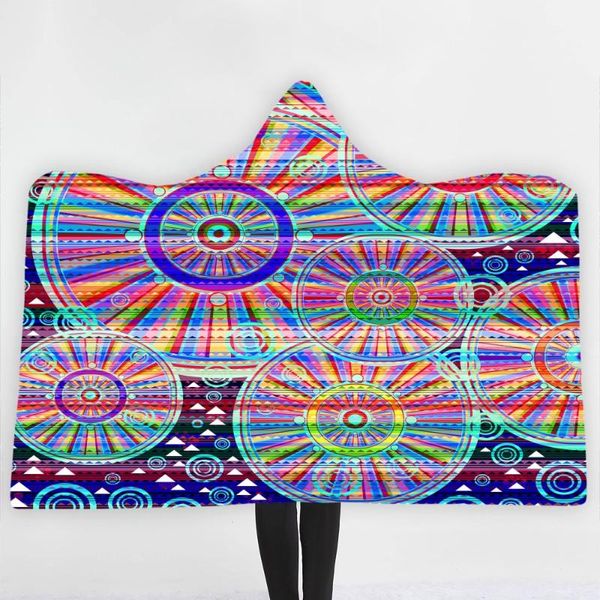 

blankets gorgeous pattern mandala hoodie wearable blanket fleece cozy ultra-soft light weight warm adults kids gift