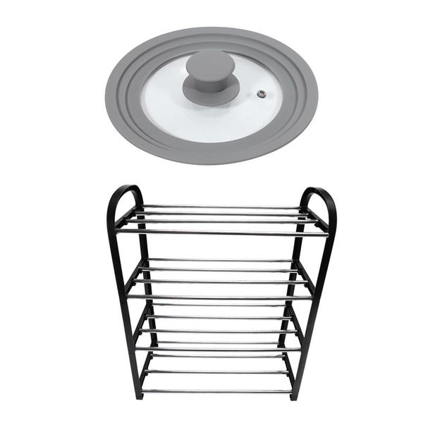 

clothing & wardrobe storage home shoe bag plastic rack four-tier cookware silicone tempered glass pot lid