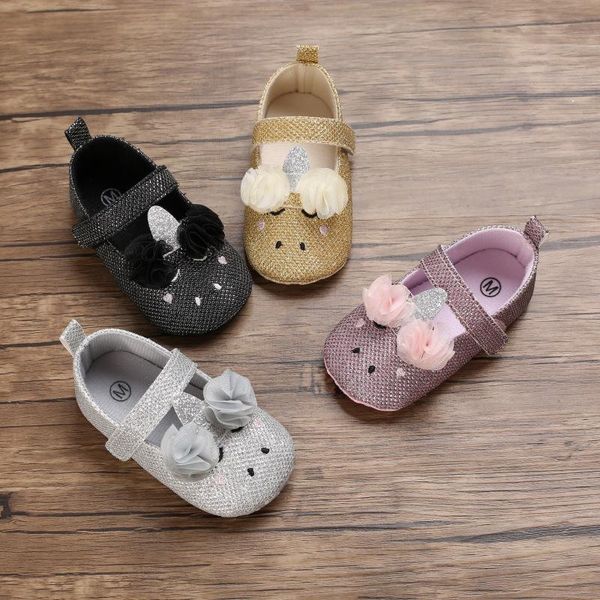 

first walkers baby shoes girl princess bling flower toddler pu soft sole anti-slip infant born crib moccasins