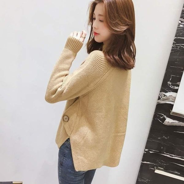 

women's sweaters autumn and winter 2021 style very fairy sweater female korean version students wear loose lazy pullover, White;black