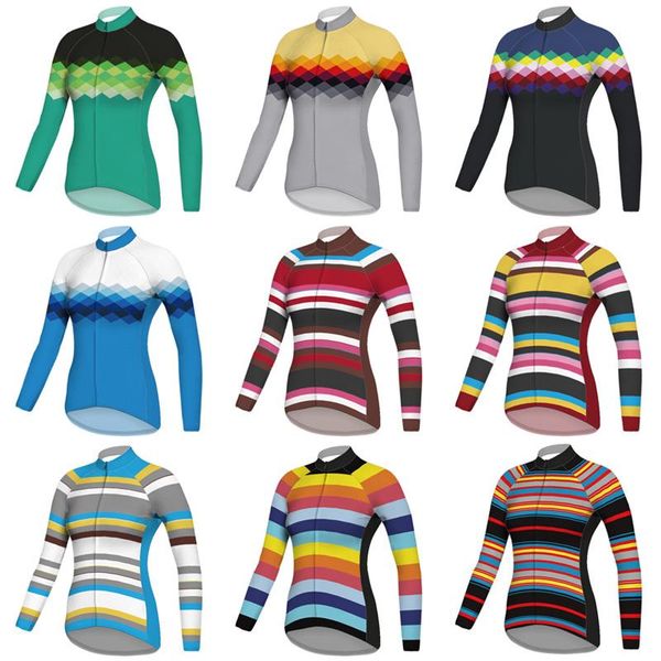 

racing jackets 2021 outdoors pro long cycling mtb bicycle shirt womens fashion jacket road moto mountain style lady clothing bike jersey, Black;red