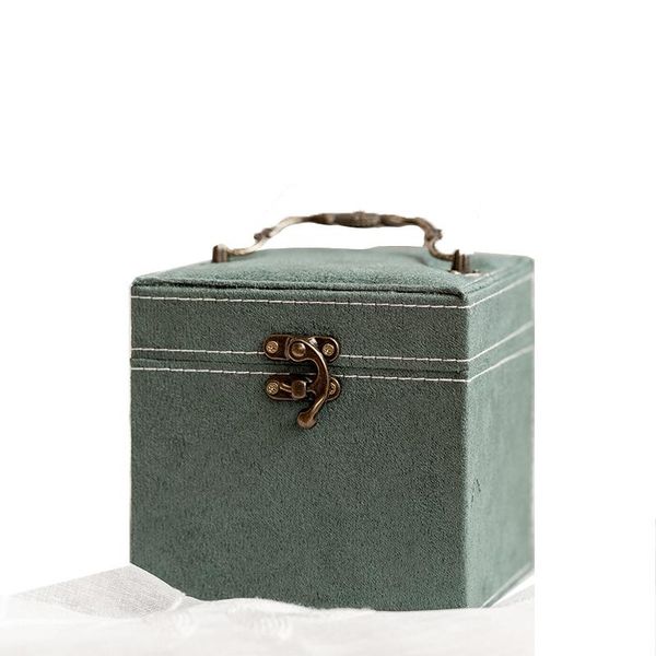 

vintage velvet jewelry box exquisite fashion earrings necklace ring storage boxes & bins