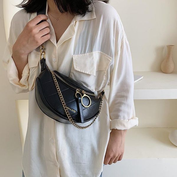 

women's waist bag belt fashion pu leather fanny pack packs hip package chest female crossbody bags