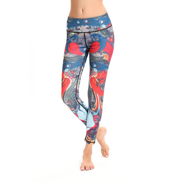 

leggings fashion type of bibird women's digital printed pants, Black