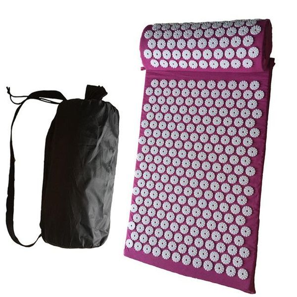 

massage cushion pillow acupuncture points relieve back pain yoga mat mats
