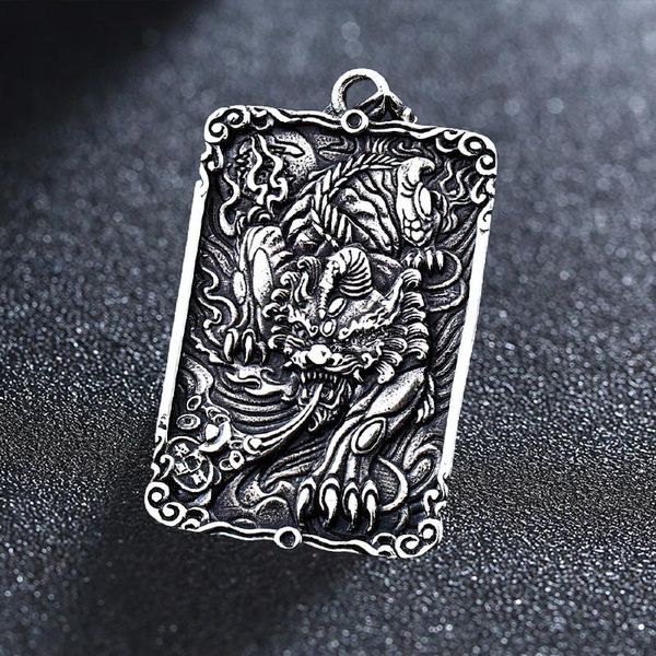 

Charms Stainless Steel Animal Brave Troops Pendant Vintage Gothic Punk Good Luck Men's Jewelry Keep Safe Men Gifts, Bronze;silver