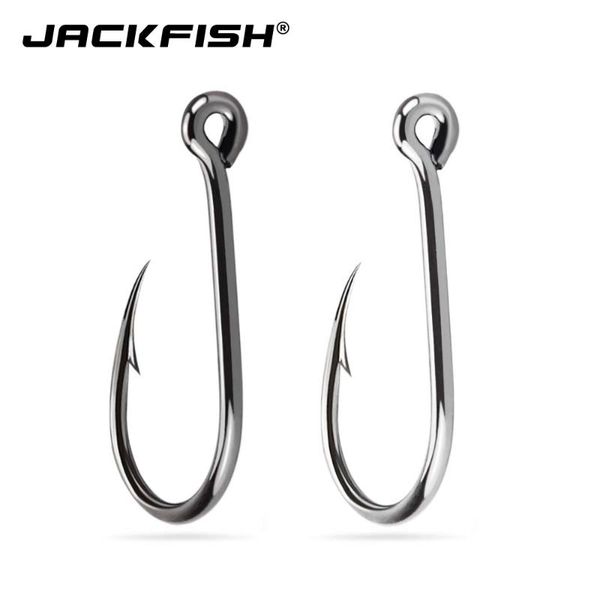 

fishing hooks jackfish mixed size 100pcs high carbon steel set in fishhooks jig barbed with hole for accessories