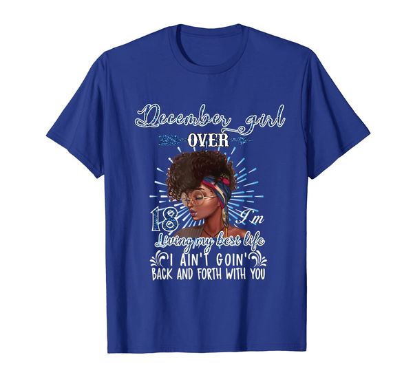 

december girl over 18 i'm living my life shirt 18th, White;black