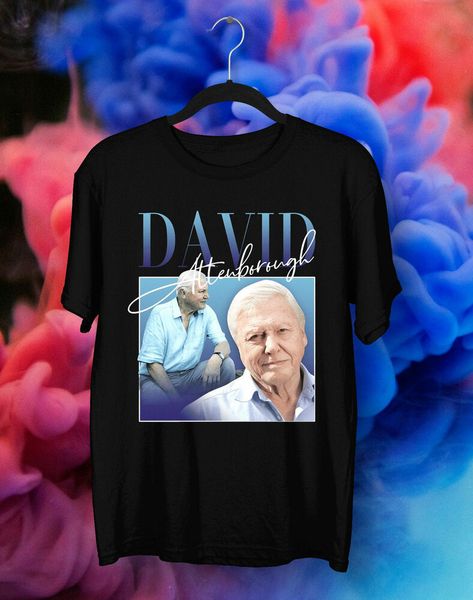 

david attenborough t-shirt shirt for men & women gift idea for fan, White;black