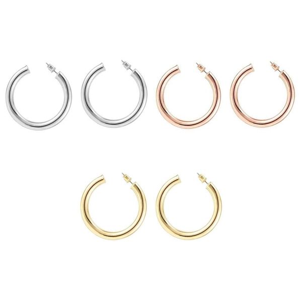 

chopsticks 14k gold hoop earrings chunky open hoops for women lightweight tube