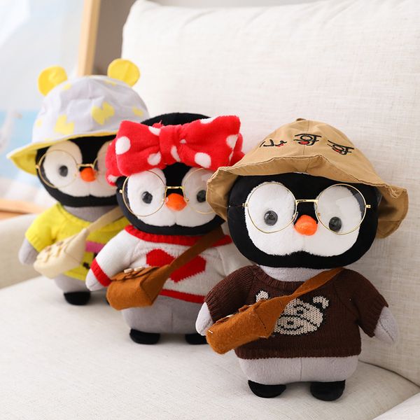 

30cm Kawaii Penguin Cosplsy Dress Up Plush Toys Soft Cartoon Penguin Stuffed Dolls Animal Plush Dolls Gifts For Kids