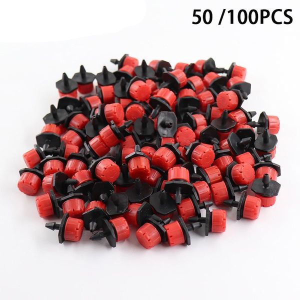 

watering equipments 50/100 pcs garden adjustable micro drip irrigation set vegetable sprayer for 4/7mm hose