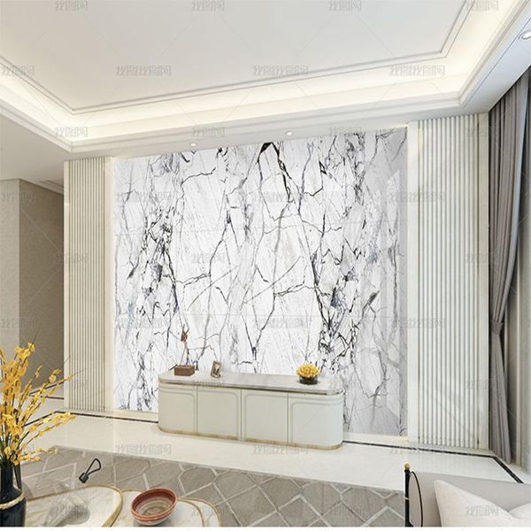 

wallpapers modern and simple wallpaper tree jade crack jazz white marble wall fresco living room tv background