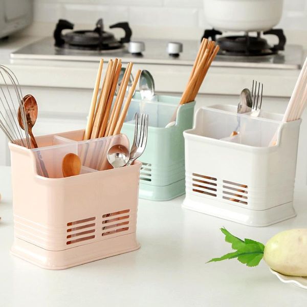 

storage bottles & jars chopstick barrel with knife rest drain rack household cage kitchen tableware spoon storagebox