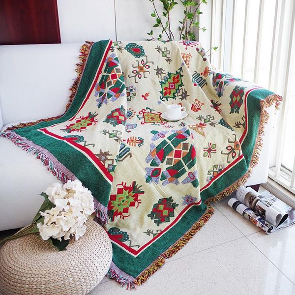 

blankets thickening geometry throw blanket christmas decorative cobertor manta para sofa/beds travel plaid non-slip stitching