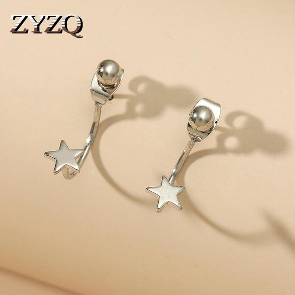 

stud zyzq fashion star hook earrings romantic bridal wedding dangle earring versatile statement jewelry drop 2021, Golden;silver