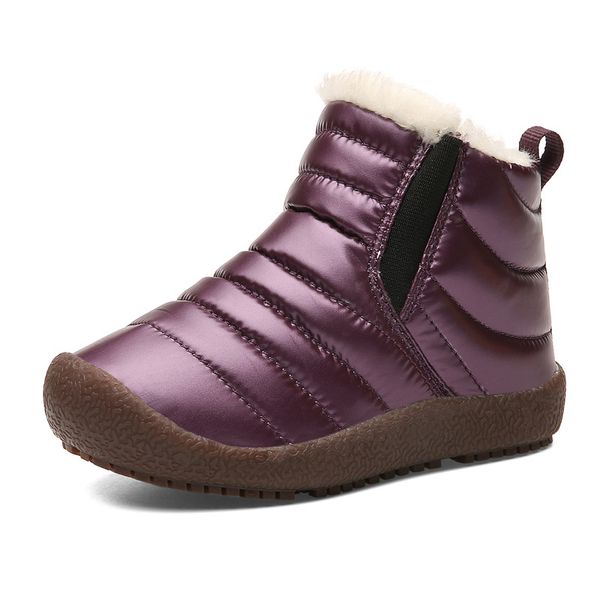 

kids boys girls snow boots waterproof shoes winter warm plush inside child snow boots for girls boys boots 007, Black;grey