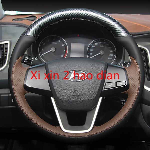 

steering wheel covers for mistra verna ix35 tucson elantra santafe custom leather hand-sewn cover car accessories