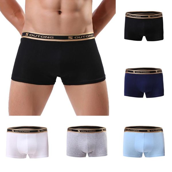 

underpants mens elastic underwear men boxer briefs shorts bulge pouch soft for panties comfortable, Black;white
