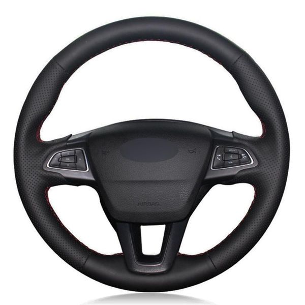 

steering wheel covers car cover black artificial leather for focus 3 2021-2021 kuga escape c-max ecosport