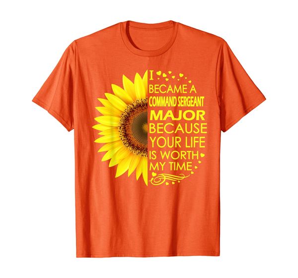 

i became command sergeant major sunflower t-shirt, White;black