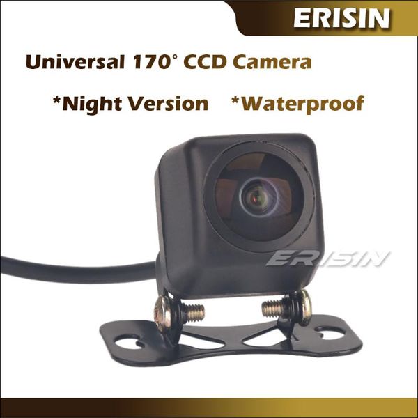 

car rear view cameras& parking sensors erisin es585 universal 170° hd after-market ccd reversing back up camera waterproof night version