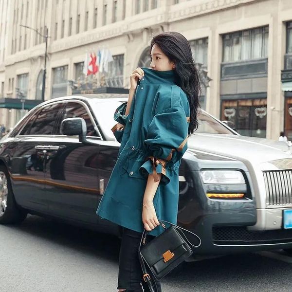 

women's vests jacket female loose 2021 spring autumn windbreaker coat ladies style top, Black;white
