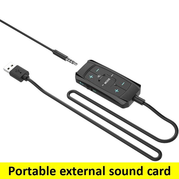 

computer cables & connectors external usb sound card stereo mic speaker headset audio jack 3.5mm cable adapter mute switch volume adjustment