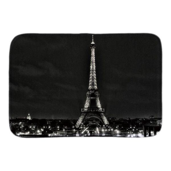 

carpets home decor doormats black white eiffel tower soft lightness mat indoor outdoor bathroom door mats short plush fabric floor