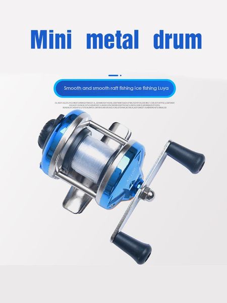 

all metal ice fishing reel water drop wheel ac100 winter mini drum carp tackle 2021 micro-lead raft baitcasting reels