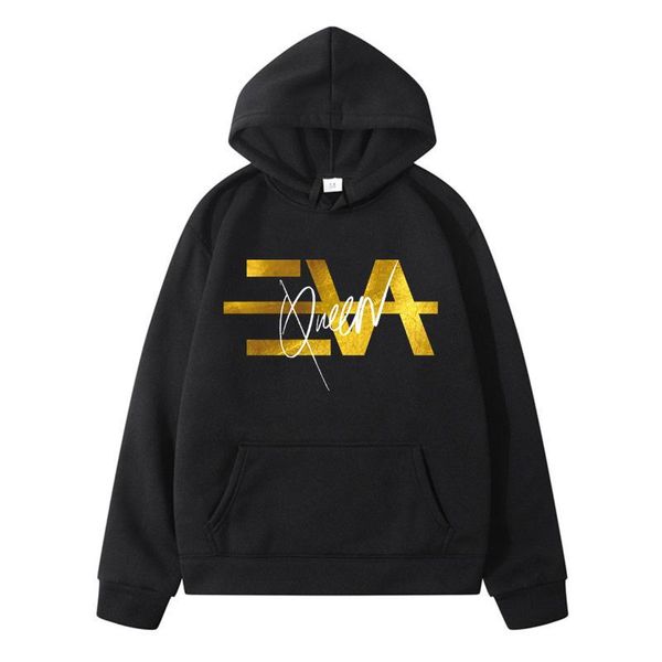 

men's hoodies & sweatshirts style clothes eva queen print couple sweatshirt loose casual unsiex cotton streetwears, Black