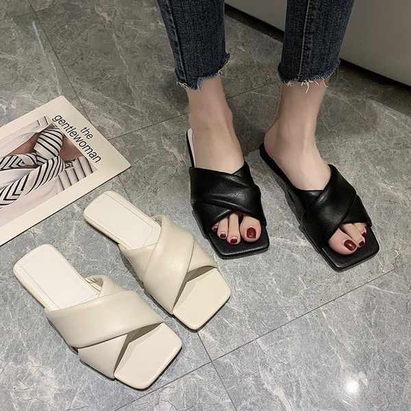 

slippers 020 luxury design slides women fetish summer sandals, Black