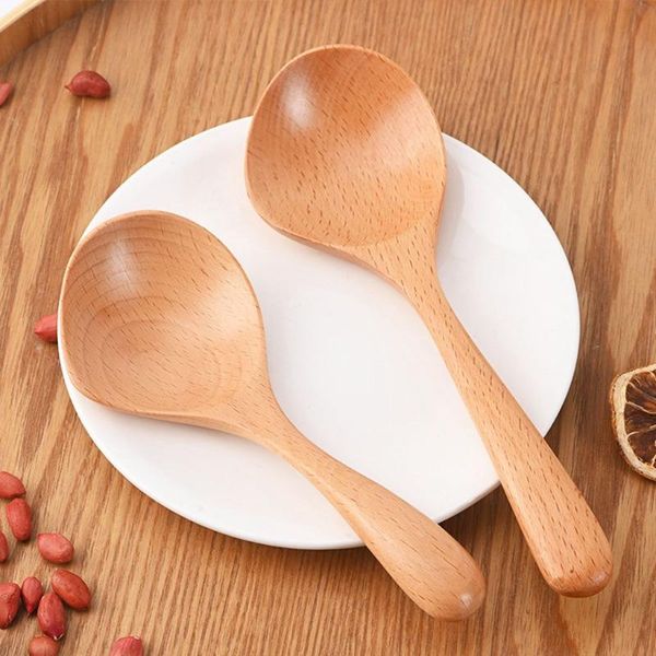 

spoons beech wooden spoon creative needle tableware scooping water rice
