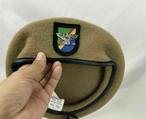 

berets us army ranger regiment wool beret khaki colonel eagle insignia hat military, Blue;gray