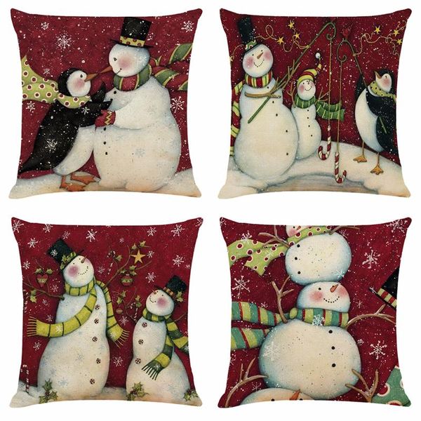 

pillow case christmas pattern sofa car throw cushion cover home decor