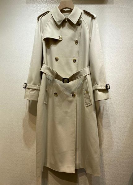 

women's trench coats 2021 double-breasted coat lapels winter 0811, Tan;black