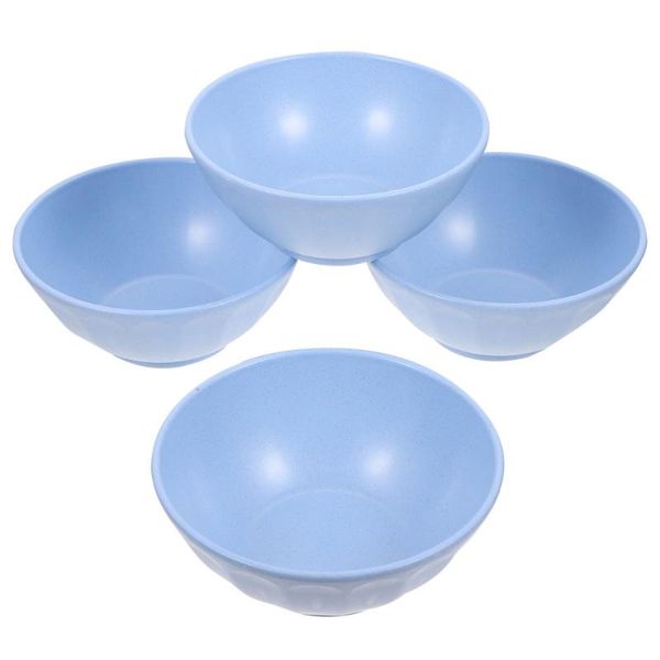 

bowls 4pcs wheat straw serving noodles rice kitchen tableware
