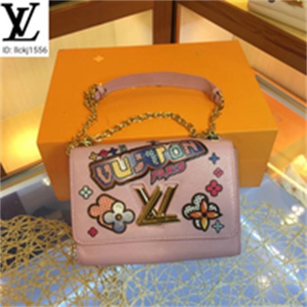 

brand designer luxury handles metj m51878 pink silk-printed shoulder water ripple crossbody bags bag women handbags iconic totes bags cr, Red;black