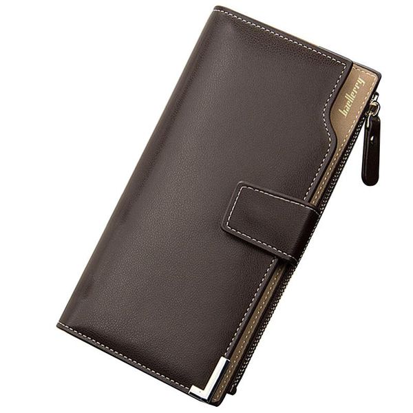 

men's long wallet zipper and hasp handbags cash card holder practical coin pocket male money purses wbl91 wallets, Red;black