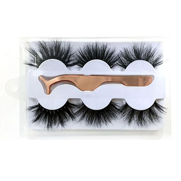 

false eyelashes 25mm super long hand-made mink 6d three-dimensional cross thick -selling soft and natural